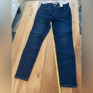 NWT- LOFT Women's Dark Blue, Mid Rise Skinny Ankle Jeans